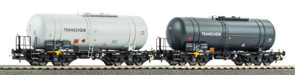 PIKO 28312 - H0 - 2-tlg. Set Kesselwagen, Transchem, Ep. VI